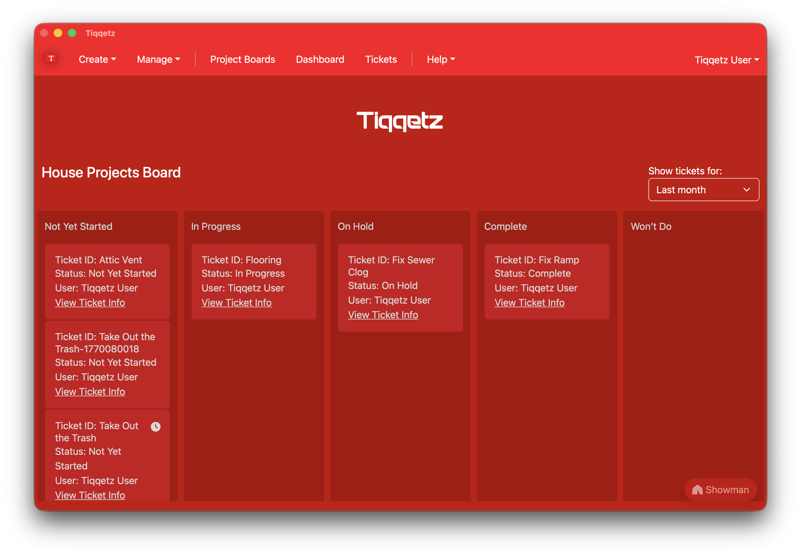 Tiqqetz Kanban Project Management Software Screenshot