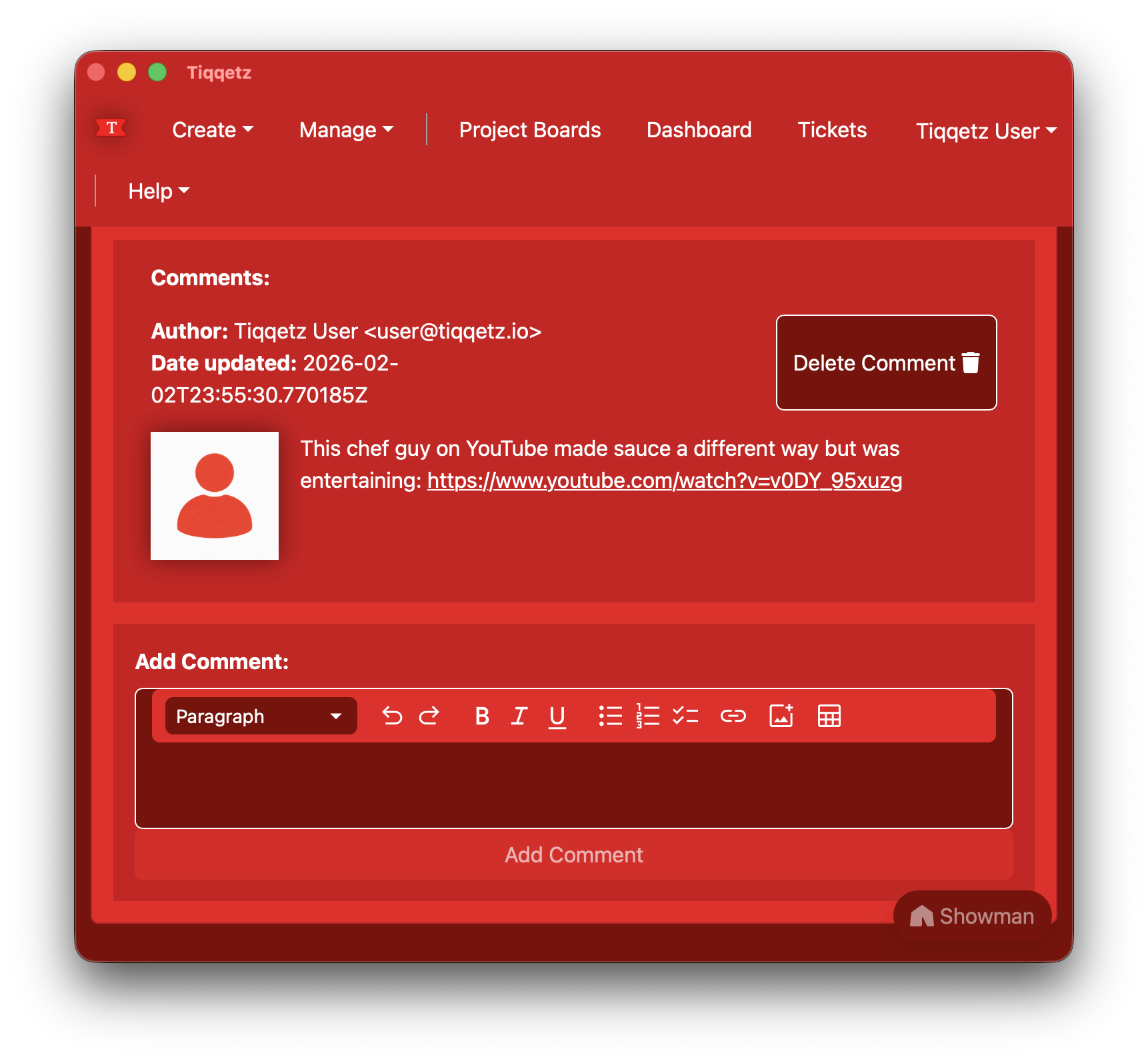 Discussions Inside Tickets